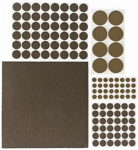 Набор STAYER "COMFORT": Накладки самоклеящиеся на мебельные ножки, 125 шт, коричневые