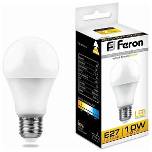 Лампа светодиодная LB-92 (10W) 230V E27 2700K A60 | 25457 | FERON