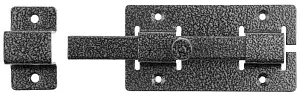 Задвижка накладная "ЗД-06" для дверей усиленная, порошковое покрытие, цвет серебро, квадратный засов