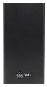 Мобильный аккумулятор Cactus CS-PBFSJT-10000 Li-Pol 10000mAh 2.1A+2.1A черный 2xUSB материал алюмини