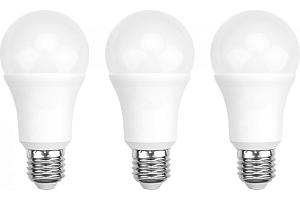 Лампа светодиодная REXANT Груша A60 20.5 Вт E27 1948 Лм 6500 K холодный свет (3 шт./уп.)
